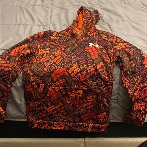 Under Armour Boys Red and Black Graphic Hoodie